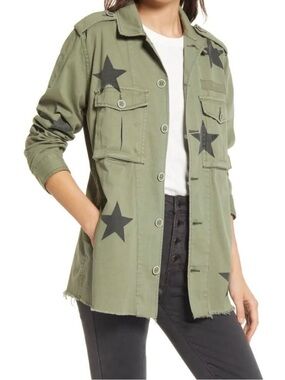 Pistola Camilo Star Print
Military Utility Jacket Olive
Green & Black Size XS